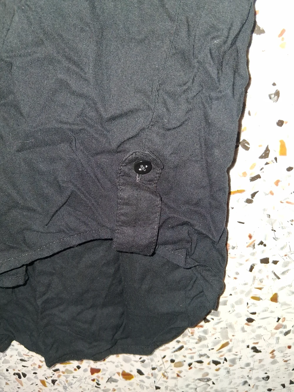Men's Lucky Brand Short Sleeve Button Down Shirt Size Small Black